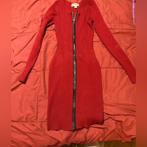 Zipper Long Sleeve Dress